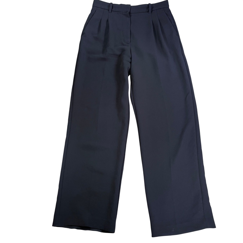 Wilfred Effortless Crepette High Rise Wide Leg Pant Womens 8 Black Trouser